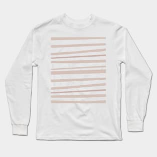 Simple Minimalist Abstract lines Nude Pattern Long Sleeve T-Shirt